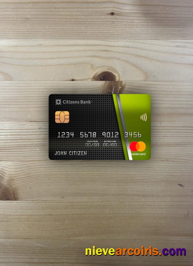 USA Citizens Bank Mastercard Photolook Front Template