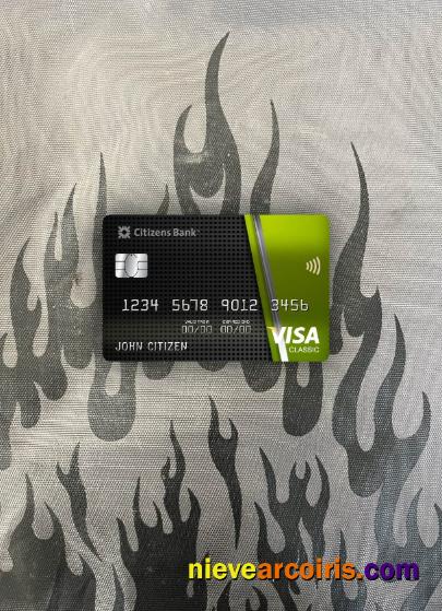 USA Citizens Bank Visa Classic Card Photolook Front Template