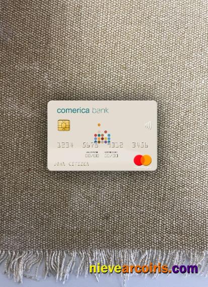 USA Comerica Bank Mastercard Photolook Front Sample