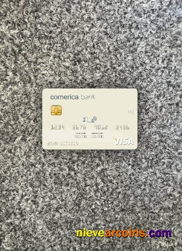 USA Comerica Bank Visa Card Photolook Front Preview