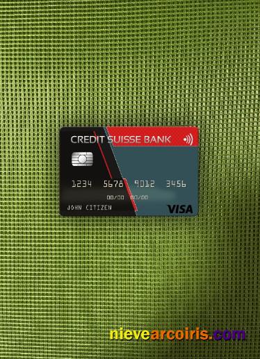 USA Credit Suisse Bank Visa Card Photolook Front Sample
