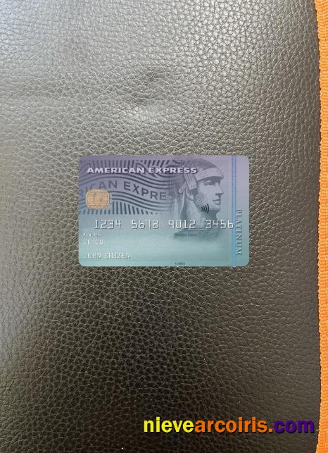 USA Discover Bank AMEX Platinum Card Photolook Front Photolook
