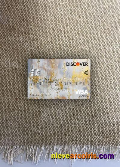 USA Discover Bank Visa Classic Card Photolook Front Template