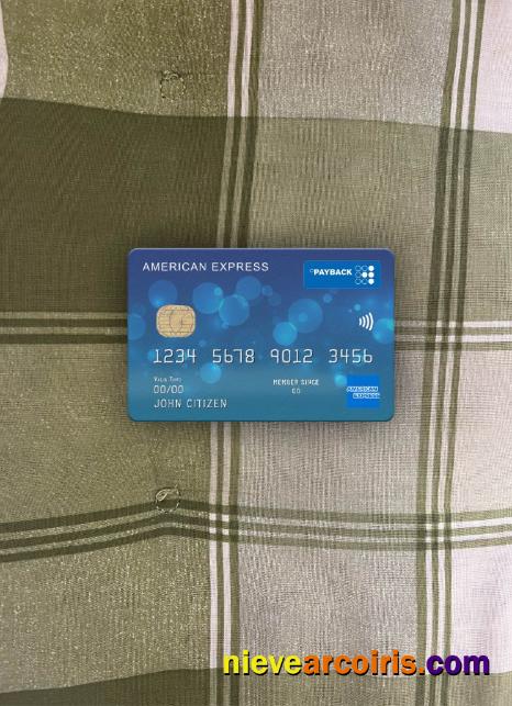 USA First Bank Of Wiki AMEX Payback Card Photolook Front Sample