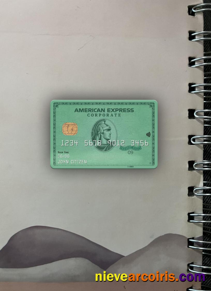 USA Heritage Bank AMEX Green Card Photolook Front Sample