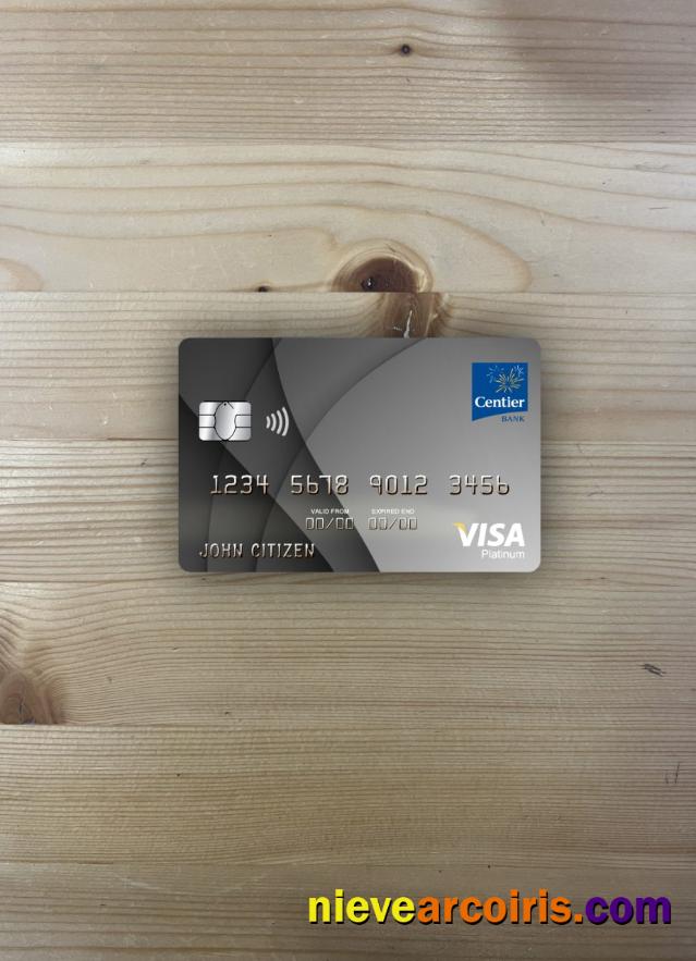USA Indiana Centier Bank Visa Platinum Card Photolook Front Preview