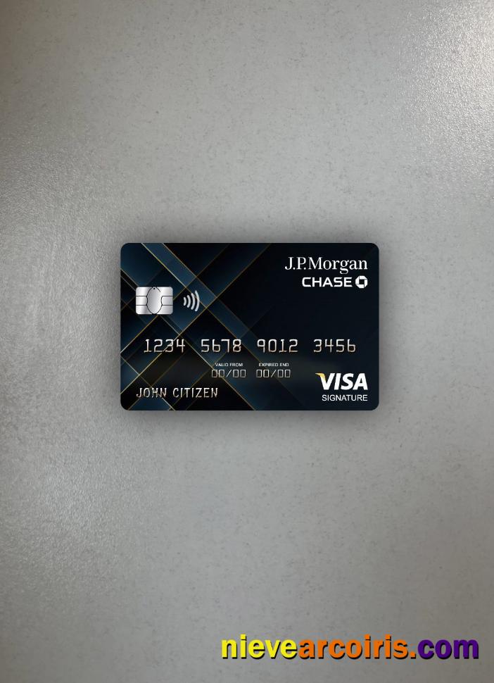 USA JP Morgan Chase Bank Visa Signature Card Photolook Front Sample