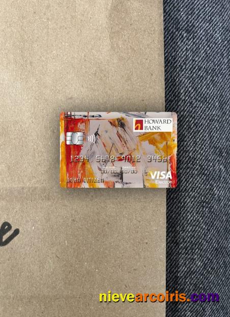 USA Maryland Howard Personal Bank Visa Electron Card Photolook Front Sample