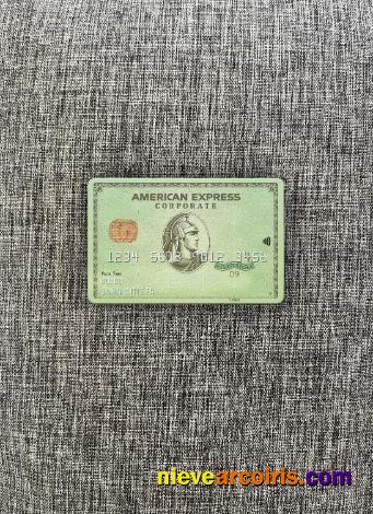 USA Massachusetts Radius Bank AMEX Green Card Photolook Front Sample