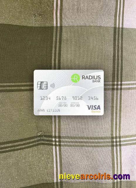 USA Massachusetts Radius Visa Electron Card Photolook Front Photolook