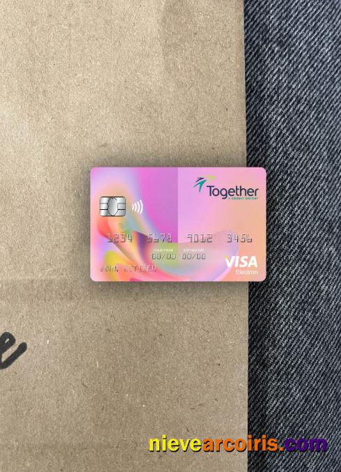 USA Missouri Together Credit Union Bank Visa Electron Card Photolook Front Template