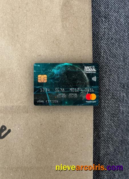USA Navy Federal Union Bank Mastercard Photolook Front Template