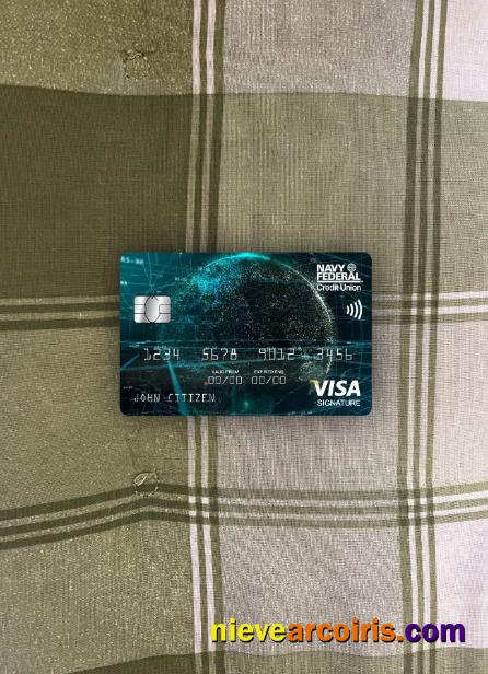 USA Navy Federal Union Bank Visa Signature Card Photolook Front Preview