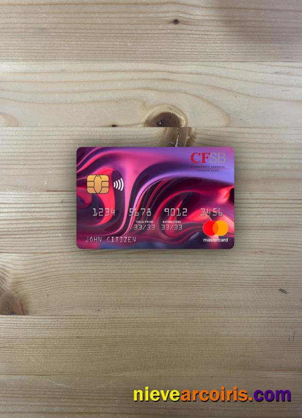 USA New York CFSB Bank Mastercard Photolook Front Template