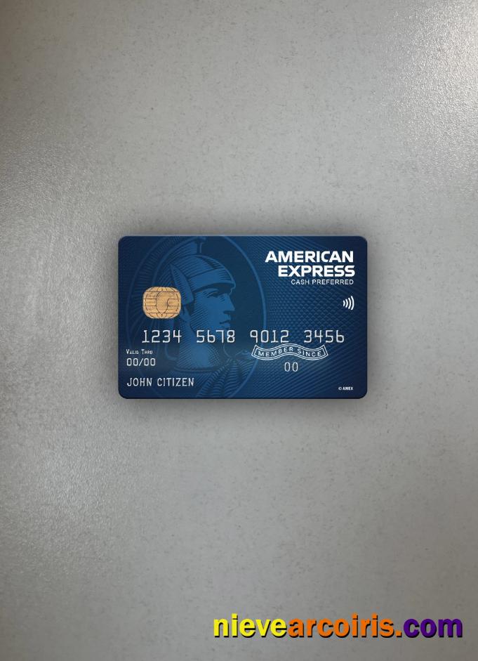 USA North Carolina BB&T Corp. Bank AMEX Blue Cash Preferred Card Photolook Front Template