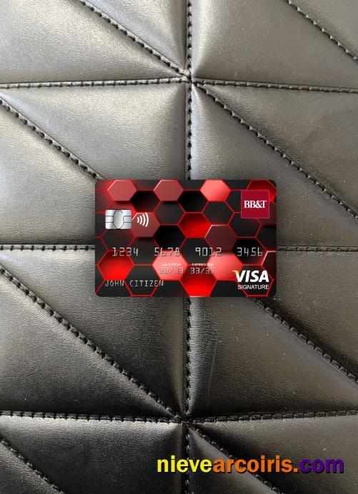 USA North Carolina BB&T Corp. Bank Visa Signature Card Photolook Front Template