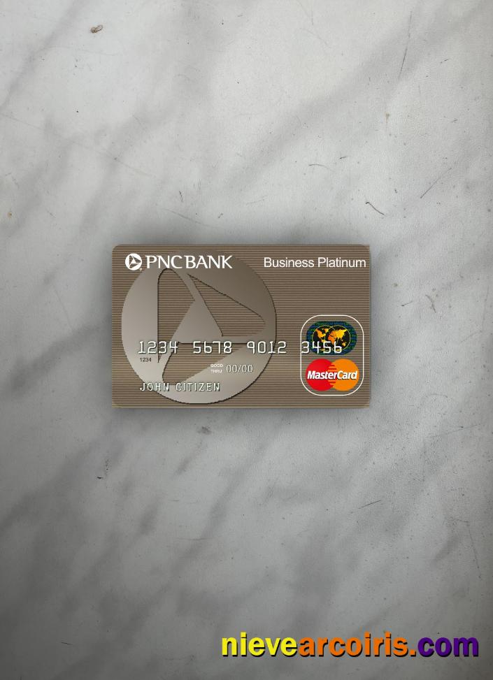 USA PNC Bank Mastercard Photolook Front Template