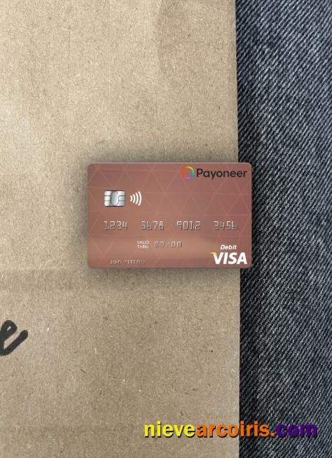 USA Payoneer Visa Photolook Front Sample