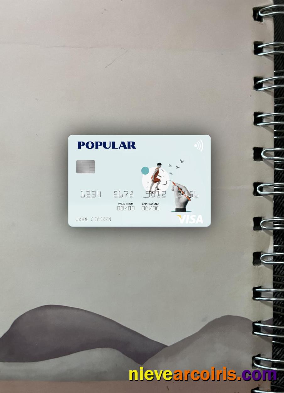 USA Popular, Inc. Bank Visa Card Photolook Front Sample
