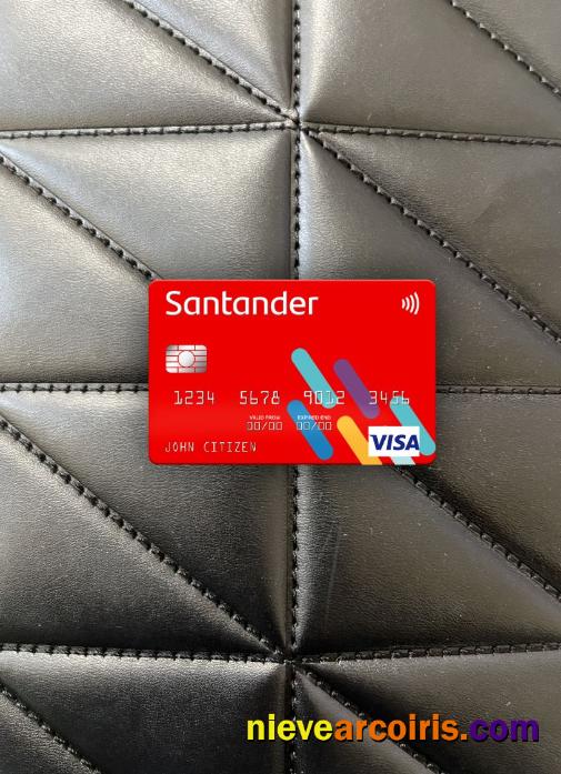 USA Santander Bank Visa Card Photolook Front Sample