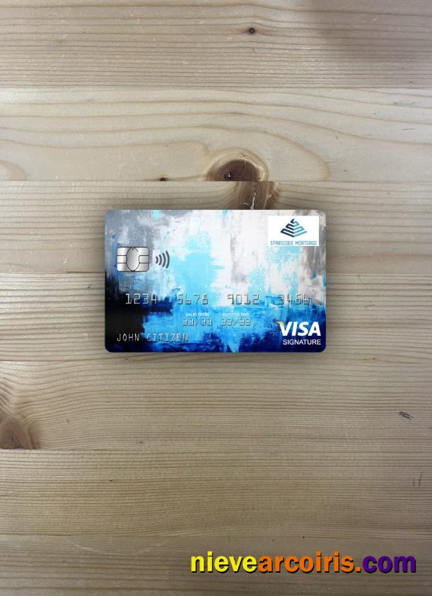 USA Springside Mortgage Bank Visa Signature Card Photolook Front Template