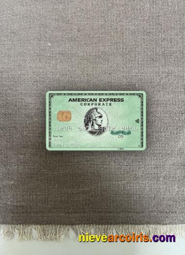 USA State Street Corporation Bank AMEX Green Corporate Card Photolook Front Photolook