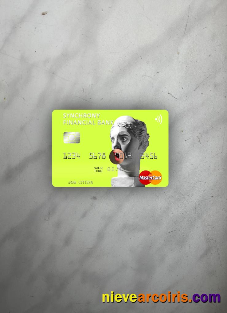 USA Synchrony Financial Bank Mastercard Photolook Front Template