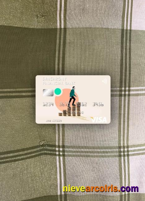 USA Synchrony Financial Bank Visa Card Photolook Front Photolook