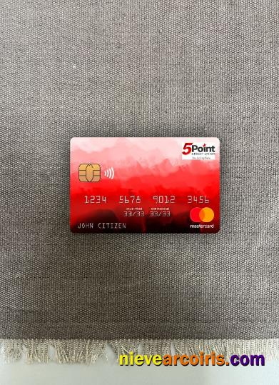 USA Texas 5Point Credit Union Bank Mastercard Photolook Front Sample