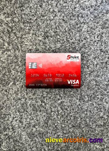 USA Texas 5Point Credit Union Bank Visa Classic Card Photolook Front Template