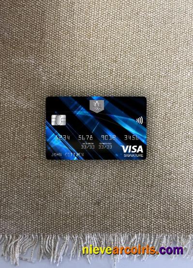 USA USAA Bank Visa Signature Card Photolook Front Template