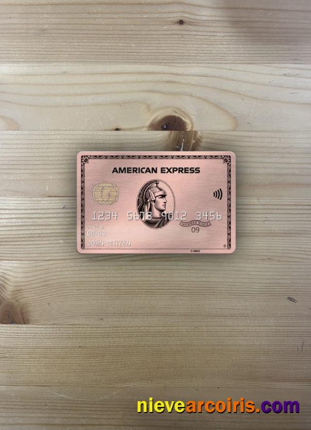 USA University Of Southern Indiana Bank AMEX Rose Gold Metal Card Photolook Front Preview