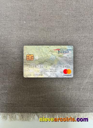 USA University Of Southern Indiana Bank Mastercard Photolook Front Template
