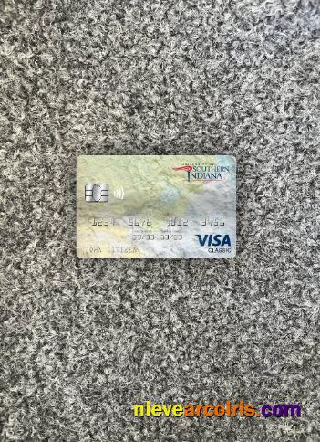USA University Of Southern Indiana Bank Visa Classic Card Photolook Front Template