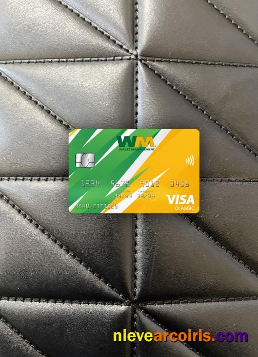 USA Waste Management Bank Visa Classic Card Photolook Front Sample