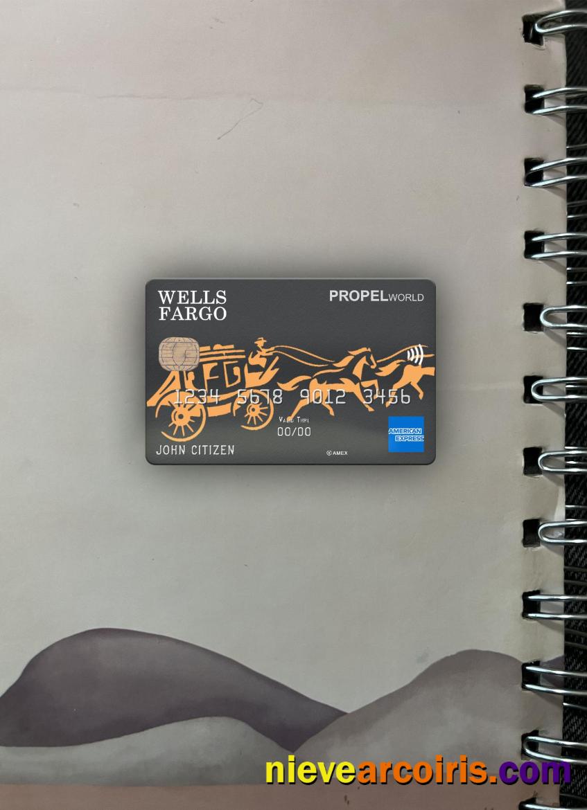 USA Wells Fargo Bank AMEX Card Photolook Front Sample