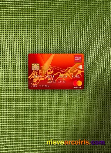 USA Wells Fargo Bank Mastercard Photolook Front Template
