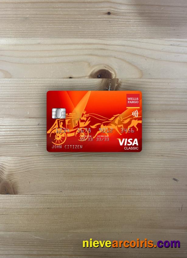 USA Wells Fargo Bank Visa Classic Card Photolook Front Sample