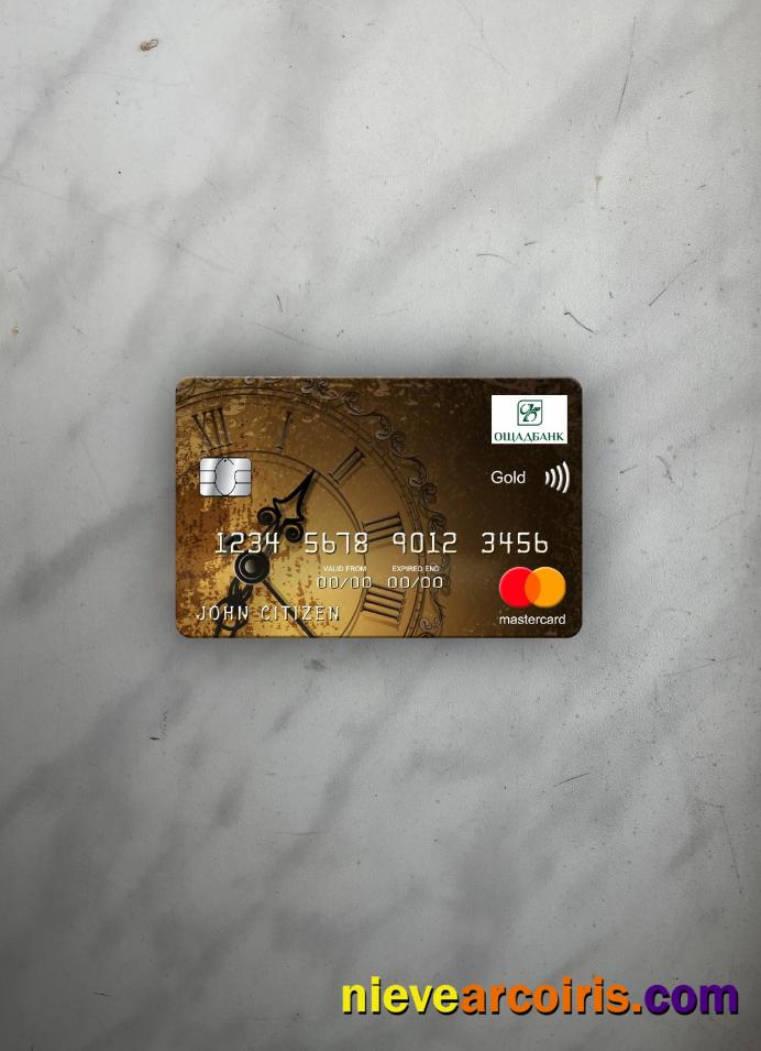 Ukraine Oshadbank Ukraine Mastercard Gold Photolook Front Sample