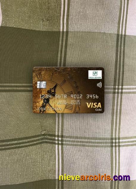Ukraine Oshadbank Visa Gold Card Photolook Front Sample