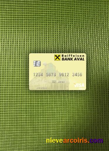 Ukraine Raiffeisen Bank Visa Debit Card Photolook Front Template