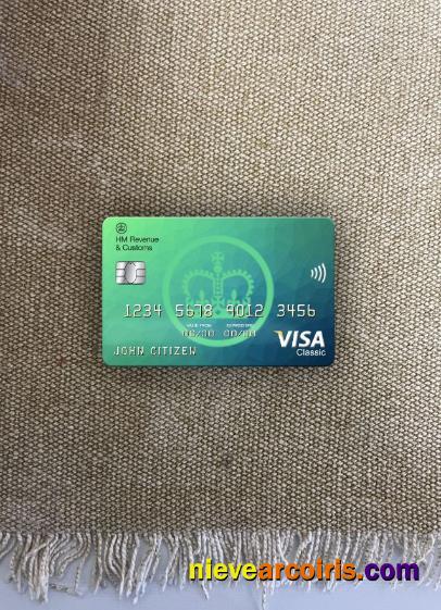 United Kingdom HM Revenue & Customs Bank Visa Classic Card Photolook Front Template