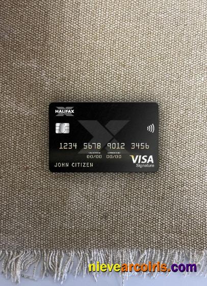 United Kingdom Halifax Bank Visa Signature Card Photolook Front Sample