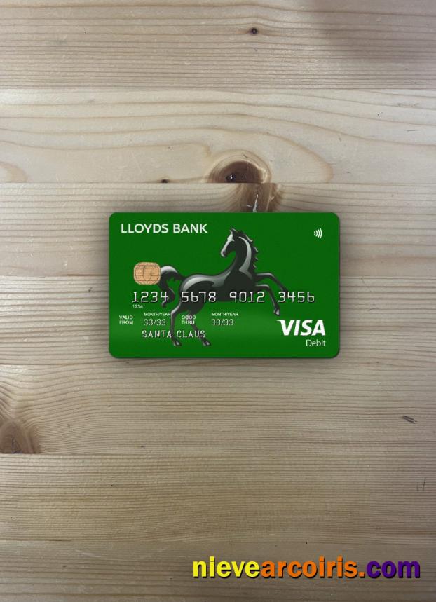 United Kingdom Lloyds Credit Card Visa Photolook Front Sample