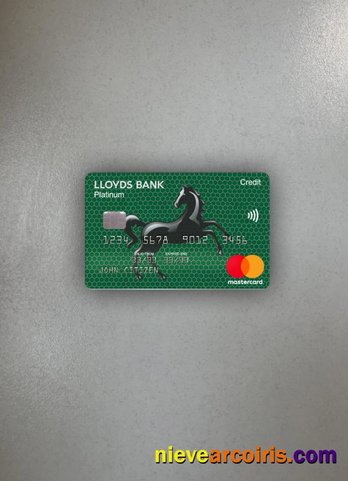 United Kingdom Lloyds Platinum Mastercard Photolook Front Preview