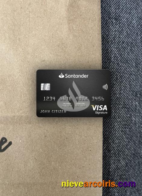 United Kingdom Santander Bank Visa Signature Card Photolook Front Sample