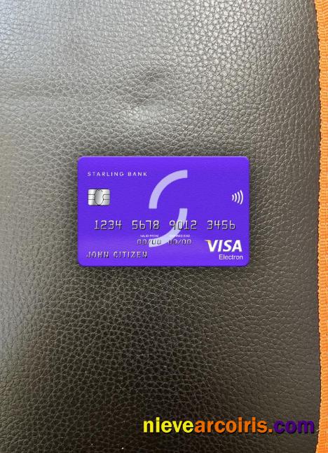 United Kingdom Starling Bank Visa Electron Card Photolook Front Sample