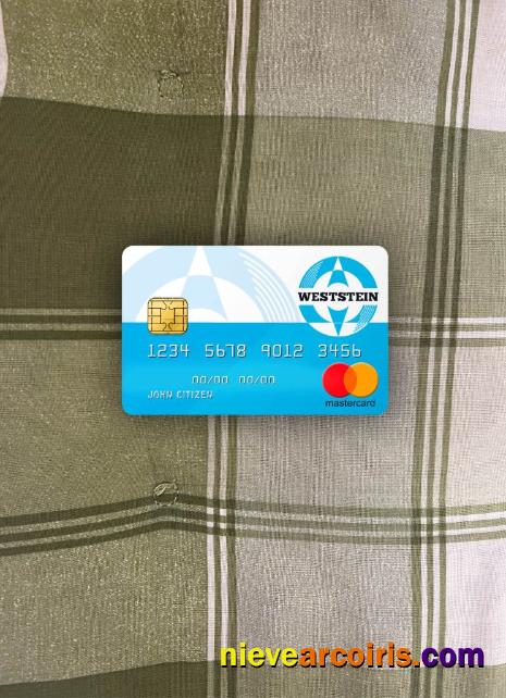 United Kingdom Weststein Bank Mastercard Photolook Front Sample