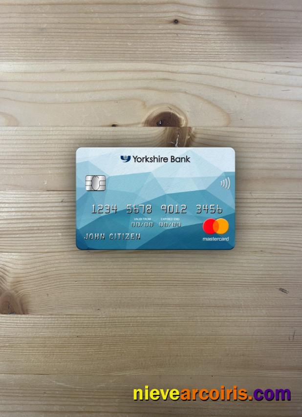 United Kingdom Yorkshire Bank Mastercard Photolook Front Template