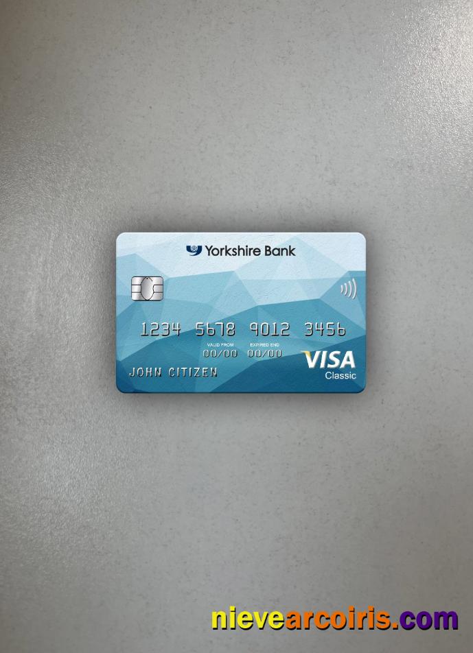 United Kingdom Yorkshire Bank Visa Classic Card Photolook Front Sample